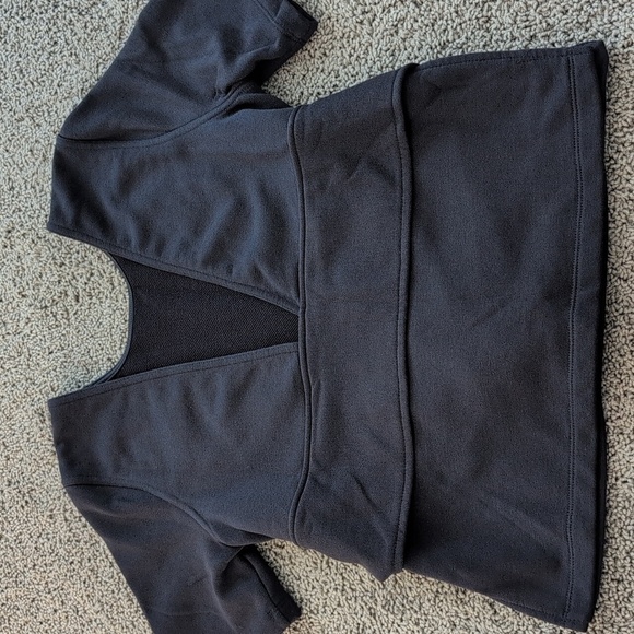 Nike Studio Front Tie Stretch Jersey Yoga Top Black Size Medium V-Back - Picture 8 of 16